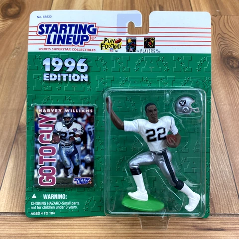 DEADSTOCK Starting Lineup 1996 Harvey Williams Oakland Raiders Action Figure Cover