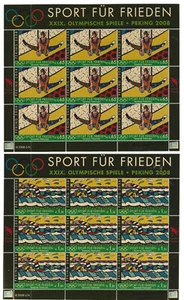 UNO Wien 545 - 46 Oly Peking 2008 Kleinbogen Satz ** (mnh) - Bild 1 von 1