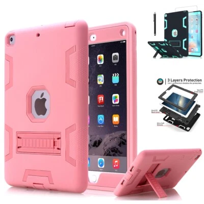 Shockproof Heavy Duty Stand Case Cover for iPad 6th mini 2/3/4/5th Air 1st/2/Pro - Image 1 of 4