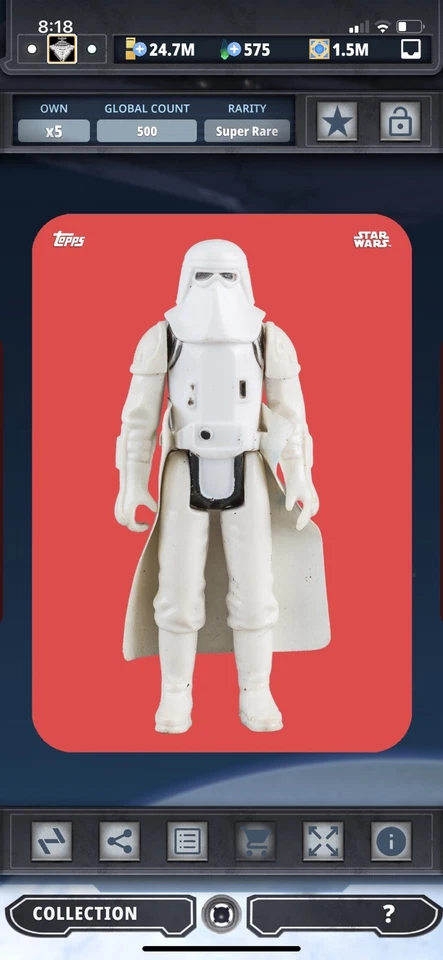 Topps Star Wars Digital Card Trader Red Out Of The Box Snowtrooper Insert - Image 1 of 1