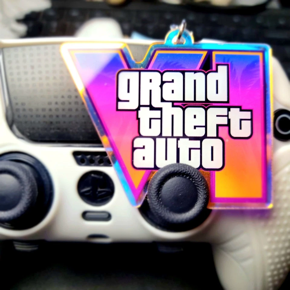 Rockstar Games GTA 6 Colorido Llavero Elegante Bolso Dije Láser Decorativo Foto 1 de 4