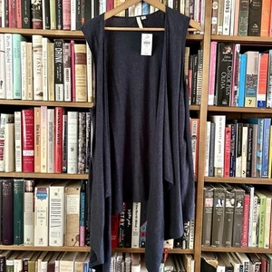 J Jill Pure Jill Nuevo con Etiquetas Gris Suéter Chaleco Cascada Cárdigan Sin Mangas, Talla XL - Imagen 1 de 6