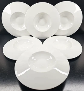(6) Steelite Distinction Float Medium 6" Well Plates Set 13 Oz White England Lot - Picture 1 of 24