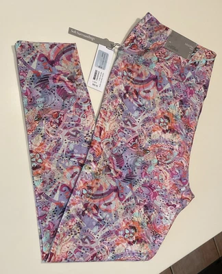 NWT Soft Surroundings Women's Sz L Abstract Multi Superslim Cresent Bay Leggings - Image 1 of 4