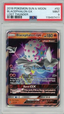 2018 Pokemon Sun & Moon Lost Thunder Blacephalon GX #52 PSA 9 Mint - Image 1 of 2
