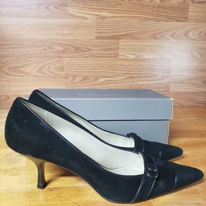 Ann Taylor schwarze Wildleder-Kitten-Heels Größe 10M - Bild 1 von 9
