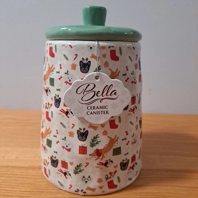 10 Sellos de Tapa Verde Bote Navidad Gatos Perros Fresa Street Bella Cerámica Foto 1 de 4