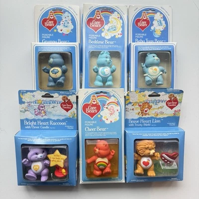 Lote Nueva Figura Posable Osos Cuidado De Colección Años 80 Años 80 Primos Alegría Gruñón Tiradores + Foto 1 de 4