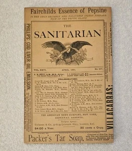 Rare Original April 1891 The Sanitarian, Black Vomit, Vaccinations - Picture 1 of 5