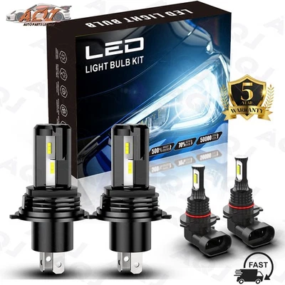 For Pontiac Vibe 2003-2008 6000K LED Headlight Hi/Lo + Fog Light Bulbs Kit Foto 1 de 4