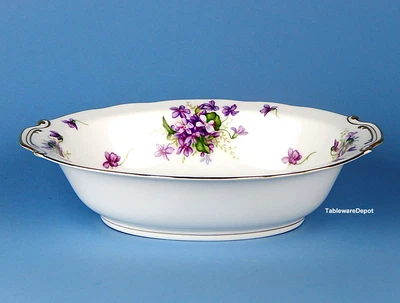 Rossetti SPRING VIOLETS, JAPAN, Oval  Vegetable Bowl , MINT/UNUSED! - Image 1 of 4