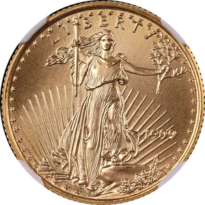 1999 Gold American Eagle $10 NGC MS70 Brown Label - STOCK - Picture 1 of 4