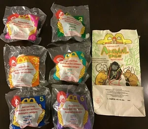 McDonald's Happy Meal Toys 1997 ANIMAL PALS Juego de 6 NUEVO Peluche Animales Nuevo en Paquete - Imagen 1 de 4