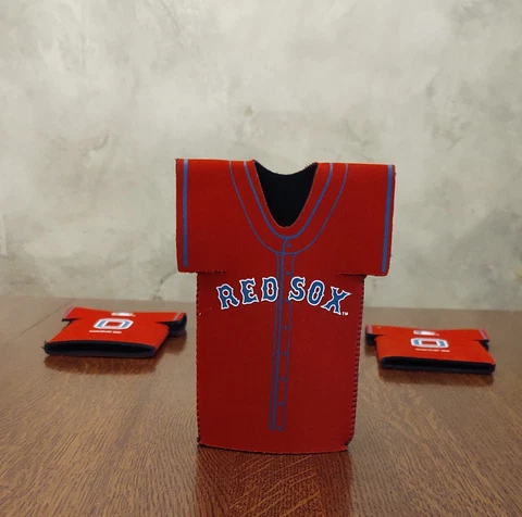 Boston Red Sox MLB Jersey Bottle Suit Insulator Holder Koozie Coozie Lot of 3 Cover