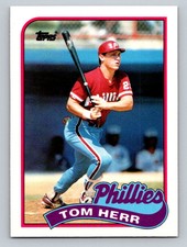 1989 Topps Traded #49T Tom Herr Excellent