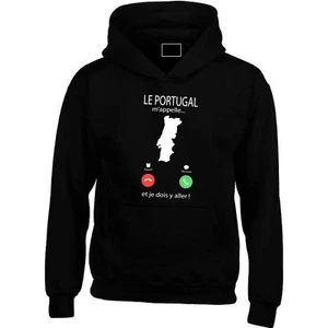 SWEAT CAPUCHE ENFANT FILLE LE PORTUGAL M'APPELLE... - Imagen 1 de 4