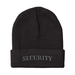 Beanies for Men Security Grey Embroidery Winter Hats Women Acrylic Skull Cap - Picture 1 of 19