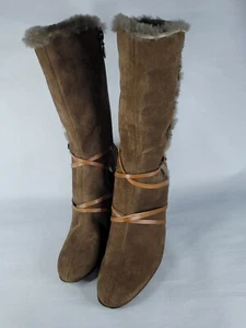 Circa Joan & David Dulcinea Leather Boots Brown Womens Size 7 - Picture 1 of 7