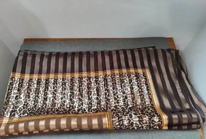 Sciarpa Liz Claiborne quadrata animale donna leopardata marrone-metallizzata - Foto 1 di 7
