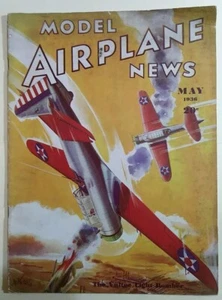 Model Airplane News May 1936 - Curtiss Osprey biplane FF rubber plans - Picture 1 of 11