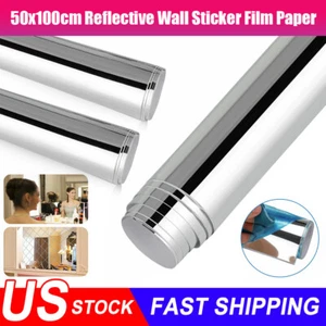Mirror Wall Sticker Square Self-Adhesive Bathroom Home Decor Stick On Art DIY - Picture 1 of 9