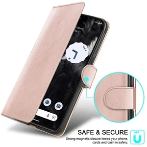 Rosa Para OnePlus 7T Pro Estuche Cubierta Abatible Cuero Billetera Folio Tarjeta Dinero Ranura - Imagen 1 de 2