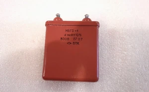4uF 300V MBGO 1 Qty2 МБГО-1 URSS Papel Militar en ACEITE PIO Condensadores de Audio NUEVO DE LOTE ANTIGUO - Imagen 1 de 4