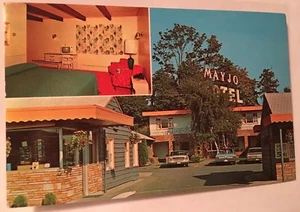 Mayjo Motel Seattle Washington Postkarte RPPC Innenraum Außen Oldtimer - Bild 1 von 2