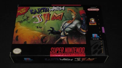 Original Earthworm Jim Box Super Nintendo SNES NES - Image 1 of 4