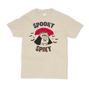 Hedgehog tshirt - spooky spiky dracula halloween t-shirt - Picture 1 of 10
