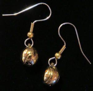 Baseball Softball Earrings 24 karat Gold Plate 2-sided - Picture 1 of 3