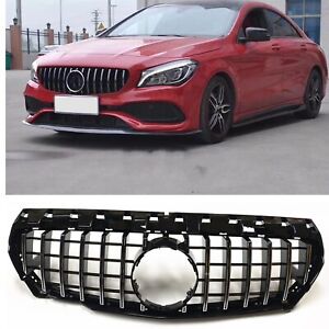 Front GT R Grill Grille For Mercedes Benz W117 CLA200 CLA250 CLA45 2013-2016