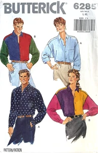 1990's Butterick Misses'/Men's Shirt Pattern 6285 Size L-XL UNCUT - Picture 1 of 2