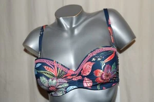 LISCA trägerloses Bandeau Bügel Top Oberteil JAMAICA 40441 Print blau 40D NEU - Bild 1 von 3