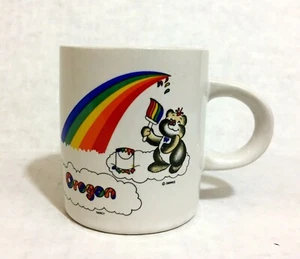 SMIWES Nancy Decorative Collectible Mini Ceramic Oregon Mug Painting Bear  - Picture 1 of 9
