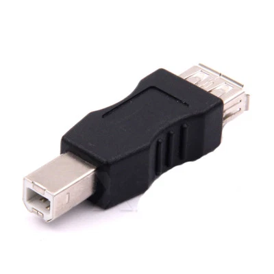 2Pcs Black USB Type A Female to USB Type B Male USB Plug Printer Adapter - Image 1 of 3
