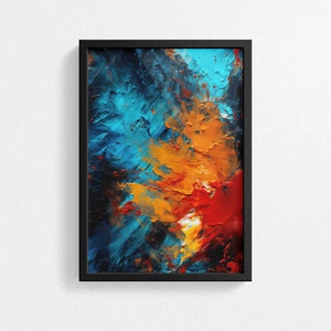 Bunter Splash Kunst Poster Druck - Moderne Abstrakte Kunst - Home Wand Deko - Bild 1 von 13