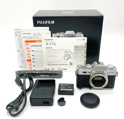 FUJIFILM X-T10 Mirrorless Digital Camera 16.3MP Silver Tested w/ Box, Charger - Image 1 of 4