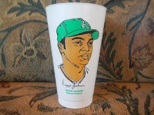 1973 7-11 Slurpee Cups Reggie Jackson Oakland A's Seven Eleven Baseball - Bild 1 von 2