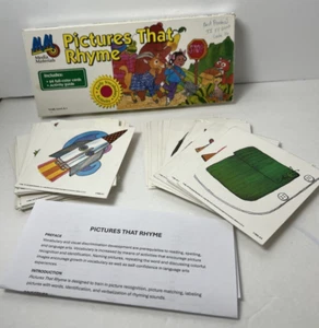 Vintage Pictures That Rhyme Word Game Media Materials Homeschool 2 Cards Missing - Picture 1 of 7