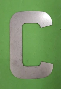 Buchstabe C - Edelstahl (2 mm) UK vor 1973 Auto Nummernschild kompatibel - Bild 1 von 2