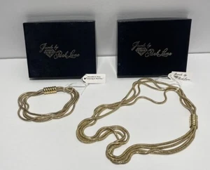 Vintage Jewels by Park Lane Multistrand goldfarbener Magnet Armband & Halskette Set - Bild 1 von 15
