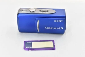 NEAR MINT Sony Cyber ​​Shot DSC-U20 Blue Camera Used Tested From Japan - Picture 1 of 8