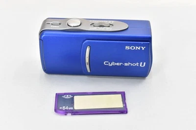 NEAR MINT Sony Cyber ​​Shot DSC-U20 Blue Camera Used Tested From Japan - Image 1 of 4