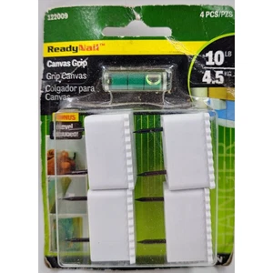 Hillman 10 lb Picture Canvas Hanger with Level (4 count) - Picture 1 of 2
