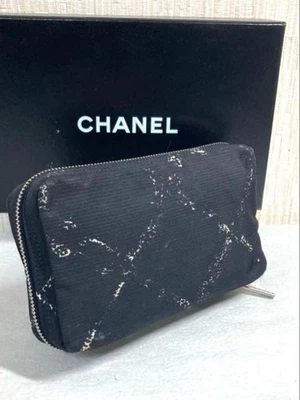 CHANEL Travel Line Cartera Larga (con Bolsillo para Monedas) Nylon Damas [Usado] Foto 1 de 4