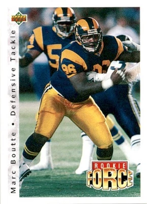 1992 Upper Deck Marc Boutte #403 Los Angeles Rams - Image 1 of 2