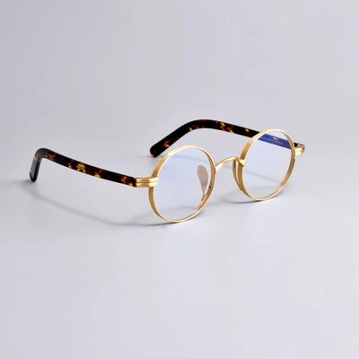 Титановые круглые оправы для очков мужские очки женские сверхлегкие золотые очки сделано в США - Изображение 1 из 4