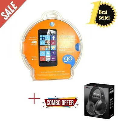 🔥Best Combo Sales🔥Microsoft Lumia 640 At&t cell phone ➕and Wireless Headphones - Image 1 of 4