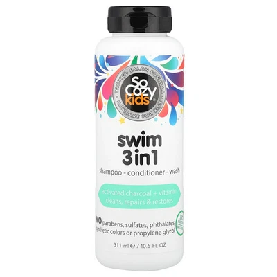 Niños, Natación 3 en 1, Champú, Acondicionador, Lavado, 10.5 fl oz (311 ml) Foto 1 de 2